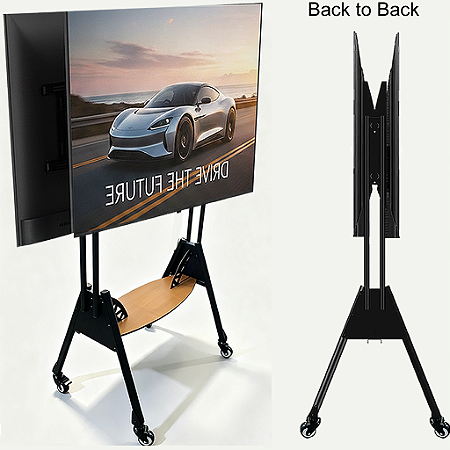 suporte movel back to back para duas telas touch Tvs lousa digital