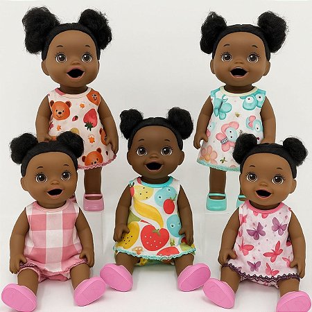 Kit Com 5 Roupinhas + 5 Calcinhas Baby Alive ou Boneca 30 cm