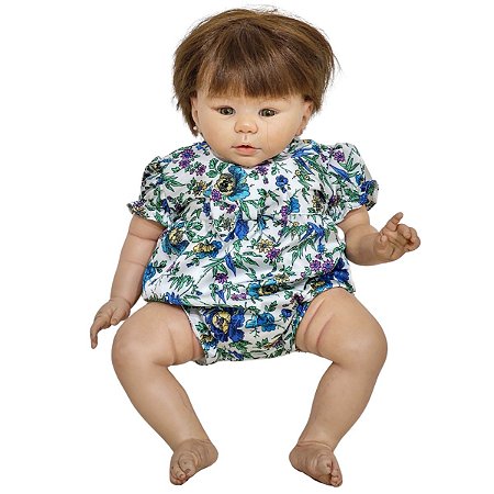 Pimpão Roupa Para Boneca Bebê Reborn Florzinha Verde
