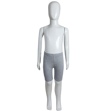 Short Bermuda Legging Cotton Menina Cinza