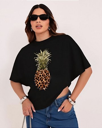 T-SHIRT OVERSIZED ESTAMPA LOCALIZADA ABACAXI