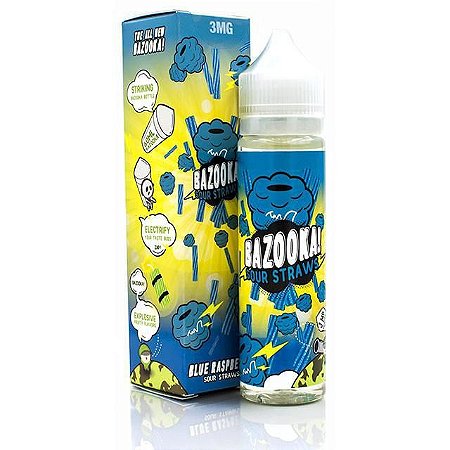 Juice Bazooka Sour Straws - Blue Raspberry (60ml/3mg)