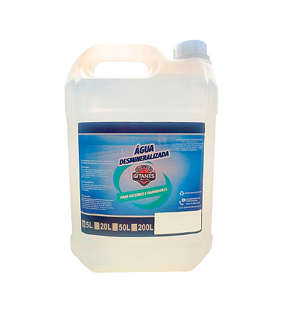 AGUA DESMINERALIZADA GITANES BATERIAS E RADIADORES  - 5LT