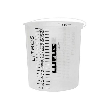 BALDE GRADUADO PLASTICO TRANSPARENTE 20L LUPUS 2046 - UN