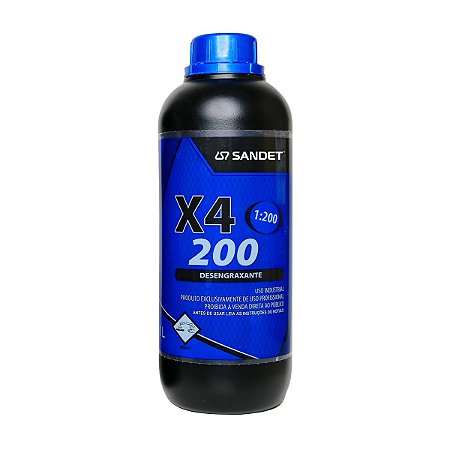 Desengraxante Sandet X4 200 1:200 Ultra Concentrado - 1Lt