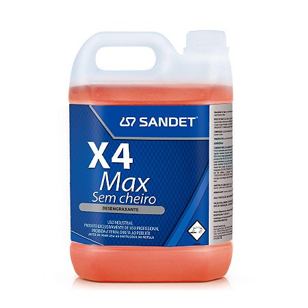 Desengraxante Sandet X4 Max 5:200 Sem Cheiro - 5Lt