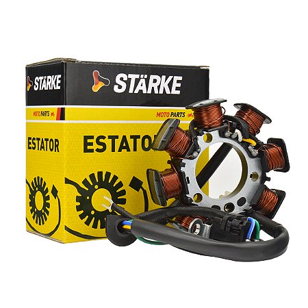 ESTATOR COM BOBINA DE PULSO STARKE EST044 YAMAHA YBR FACTOR 125 K-E-ED / XTZ 125 K-E 06-10 - UN