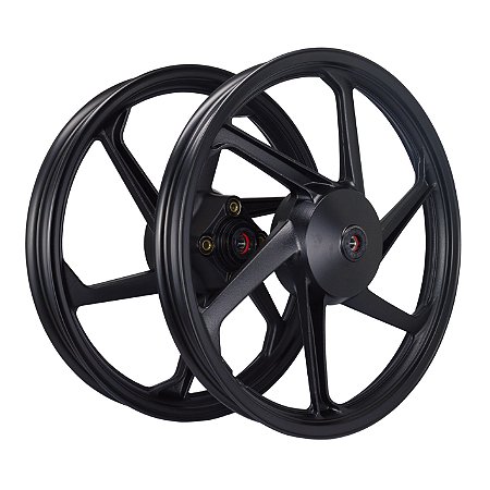 Par Rodas Biz 100/125 Tambor 6 Palitos Starke Preto