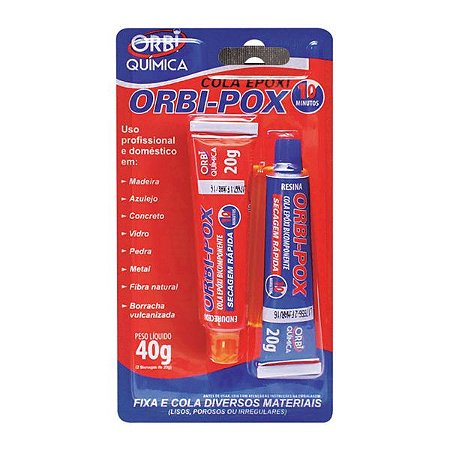 Adesivo Cola Epóxi Orbipox 40G Orbi