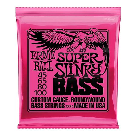 Encordoamento Contrabaixo Ernie Ball .045 Super Slinky 4 Cordas