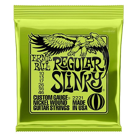 Encordoamento Guitarra Ernie Ball .010 Regular Slinky Niquel