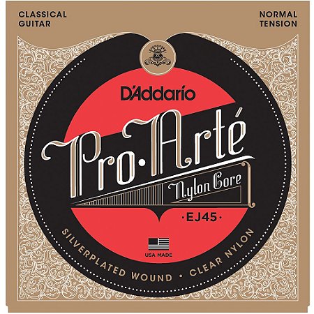 Encordoamento Violão Nylon D'Addario EJ45 Tensão Média