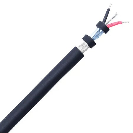Cabo DMX Datalink Dupla Blindagem 24 AWG 110 OHM - Preto