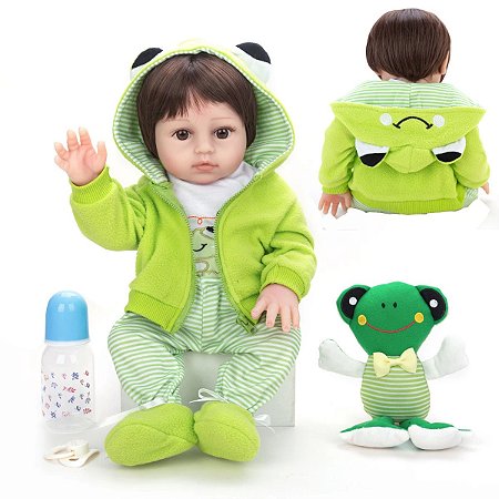 Boneco Reborn Menino Corpo de Silicone - Reborn Bebe