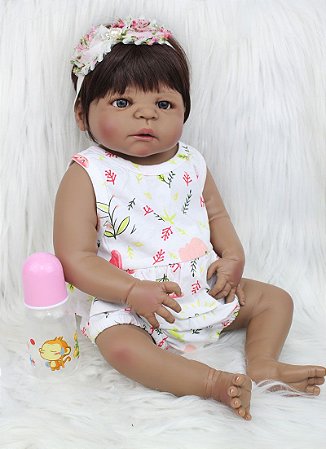 Boneca Bebe Reborn 55cm Menina 100 Silicone U6kctf8jq Reborn Bebe