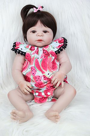 Boneca Bebe Reborn 100 Silicone 55cm Djucbl5va Reborn Bebe