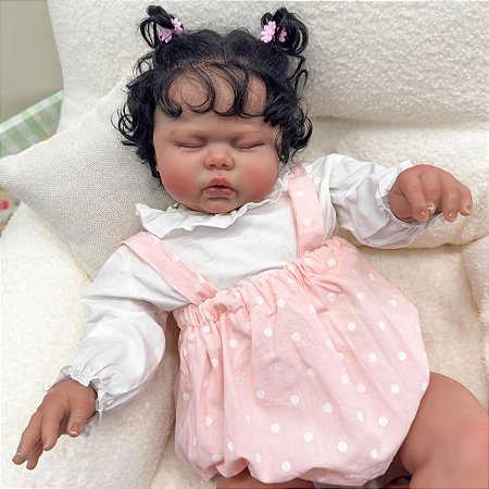 Boneca Reborn Lançamento 2025 Corpo de Tecido Cabelo Enraizado