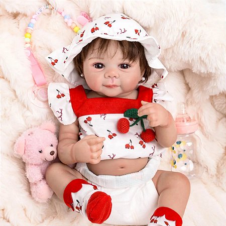 Boneca Nenem Reborn Pode Dar Banho 100% Silicone Macio