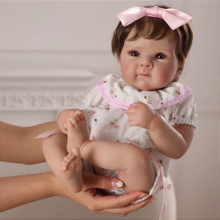 Bebê Reborn De Silicone 100% Cabelo Enraizado