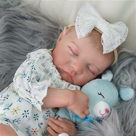 Boneca Reborn Dormindo Corpo de Silicone