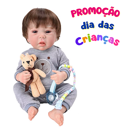 Boneco Reborn Lançamento Menino Corpo de Silicone Lindo