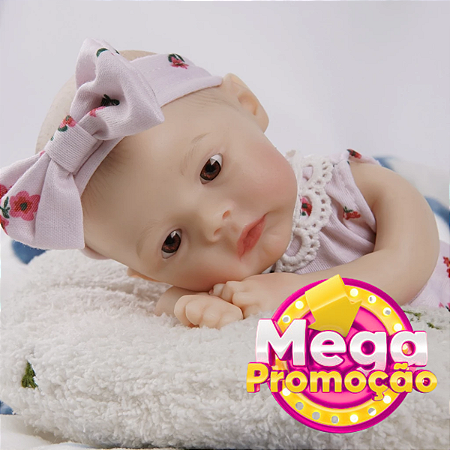 Reborn Silicone Sólido 30cm Lançamento