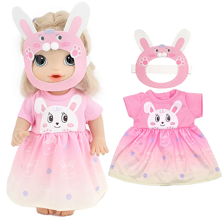 Linda Roupinha para Bebê Reborn de 25 a 35cm Coelhinha