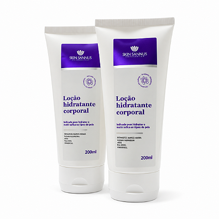 Loção Hidratante Corporal - 200ml - Skin Sannus (PROMOÇÃO COM 2 FRASCOS)
