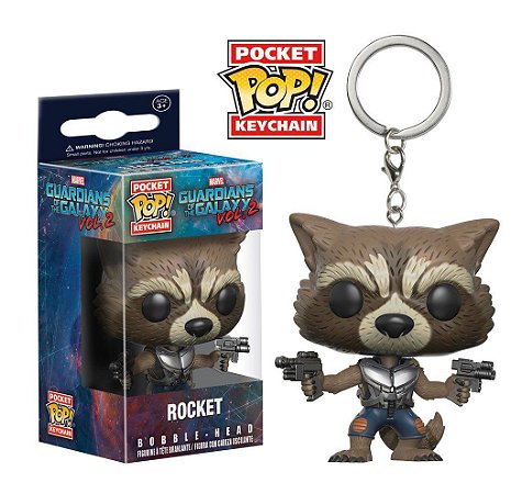 Chaveiro Guardians of the Galaxy Vol.2 Rocket Pocket Pop - Funko