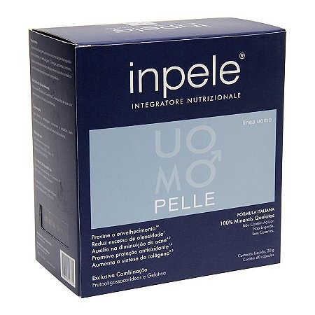 ADA TINA® - INPELE UOMO PELLI - 60 CAPS - PREVINE ENVELHECIMENTO PRECOCE - ANTI ACNE