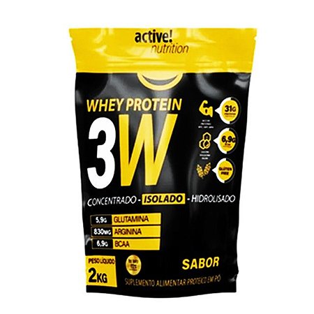 Whey Protein 3W - 2kg - Active Nutrition