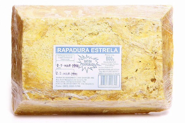 RAPADURA BATIDA AMARELA 800GR ESTRELA