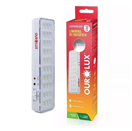 Luminária de Emergência 30 Leds - Ourolux