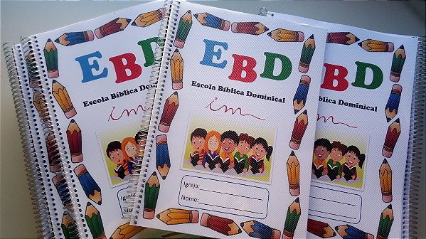 Caderno para EBD - Classe de Crianças, Intermediários e Adolescentes - Tamanho A4