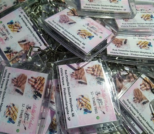 Chaveiros 3x4 para brinde - 25 unidades