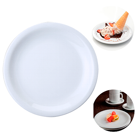 Kit 25 Pratos Sobremesa Iguaçu Porcelana Germer