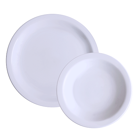 Jogo 12 Peças Pratos Rasos E Fundos Iguaçu Porcelana Germer