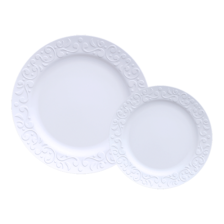 Jogo 12 Pratos Rasos E 12 Sobremesa Tassel Porcelana Germer 24pçs
