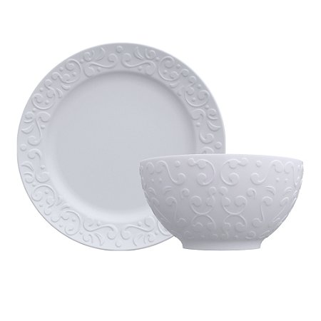 Jogo 4 Bowls Tigela + 4 Sobremesa Tassel Porcelana Germer