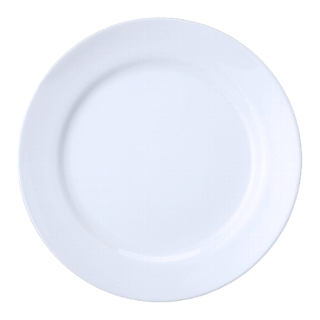 Jogo 6 Pratos Rasos Branco Cilíndrica Porcelana Schmidt
