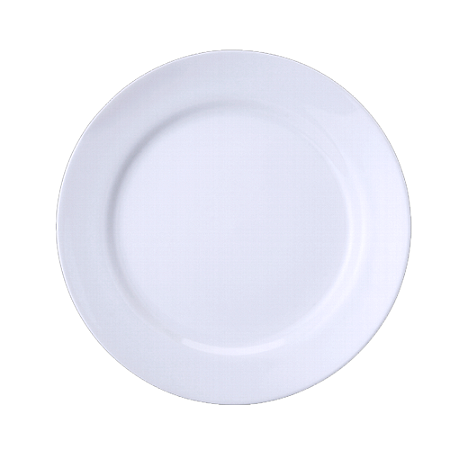 Jogo 10 Pratos Rasos Cilíndrica Porcelana Schmidt