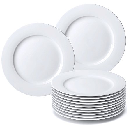 20 Pratos Rasos 28cm Versa Porcelana Germer