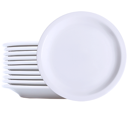 Kit 12 Prato Raso 27cm Iguaçu Porcelana Germer