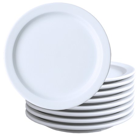 Jogo 40 Prato Raso 27cm Restaurante Porcelana Germer Iguaçu