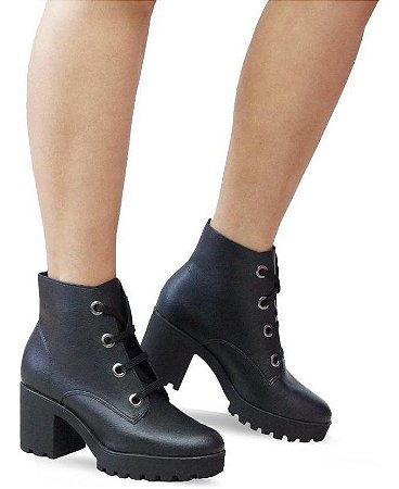 bota feminina vizzano cano curto