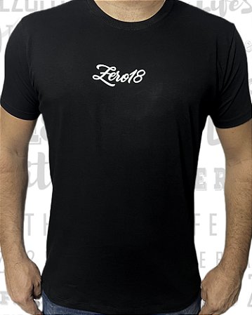 Camiseta Básica Zero18 ( Signature ) Preta