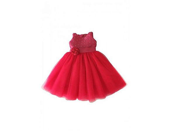 Vestido de Festa Vermelho - Infantil