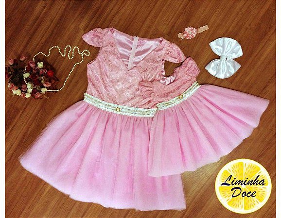 vestido mae e filha de renda