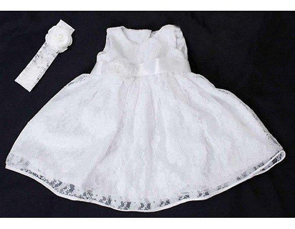 vestido de renda para batizado