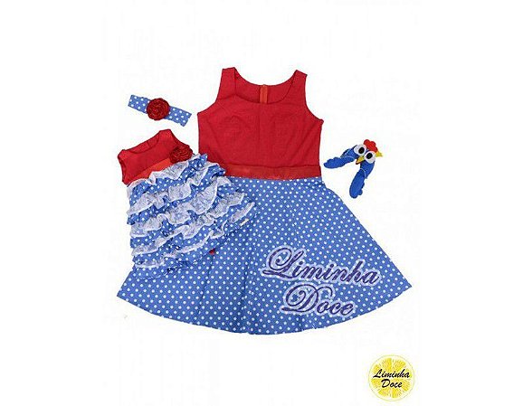 vestido tal mãe tal filha galinha pintadinha